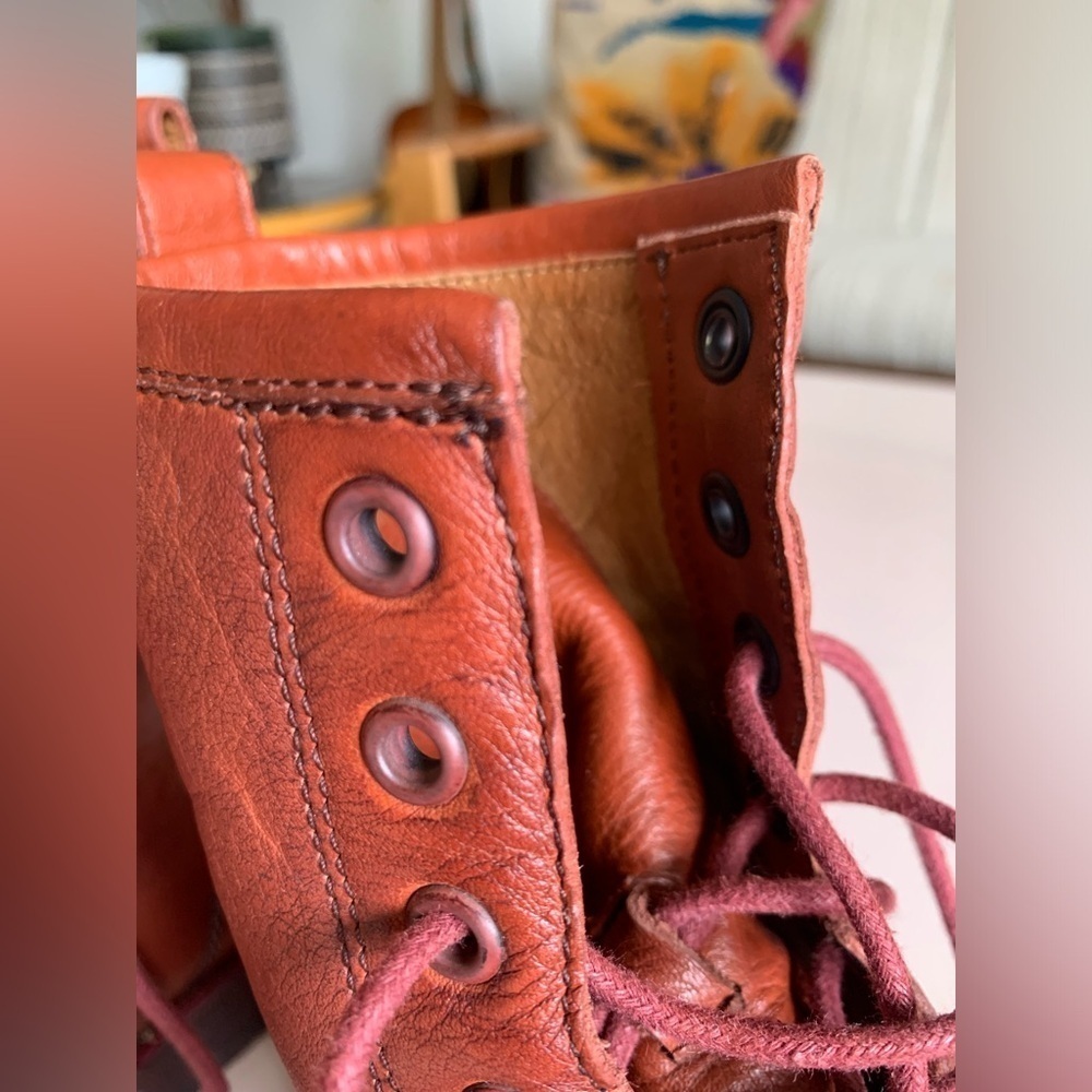 FRYE Veronica Combat Boot In Red Clay - Picture 10 of 16